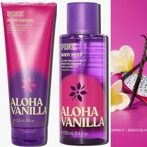 PINK Victoria's Secret Aloha Vanilla Body Lotion & Body Mist Set NEW